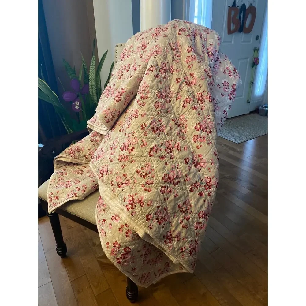 Annie Selke Pine Cone Hill Rumer Floral King Quilt Set